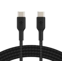 3855. كيبل BELKIN C TO C BRAIDED 1M BLK